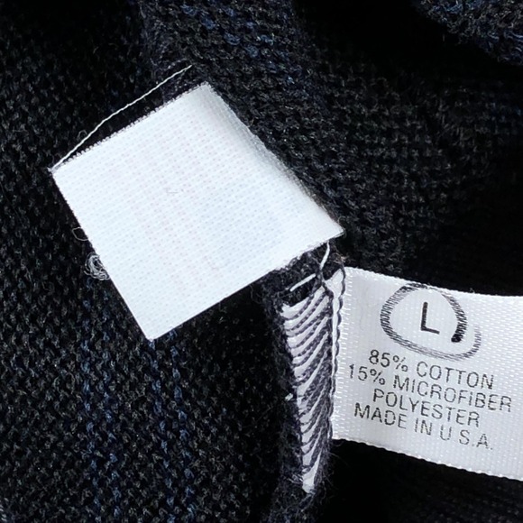 St Croix Sweater Mens Large Blue Striped Knit 1/4 Zip Mock Neck Pullover USA - Picture 9 of 10